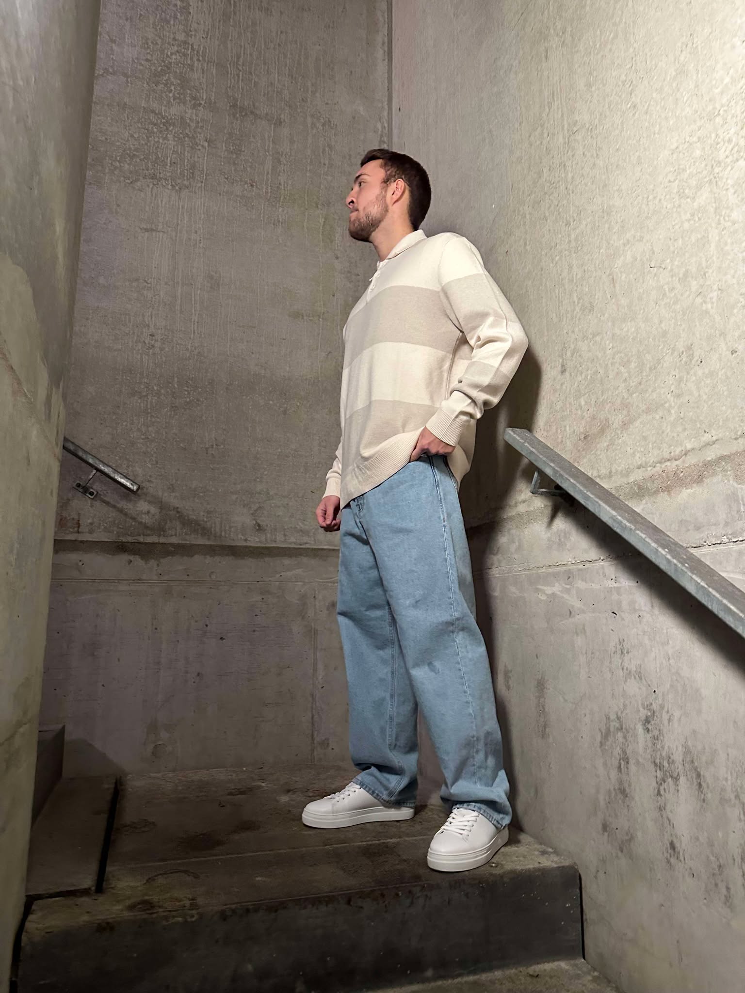 JORBOSTON Knit Polo-Shirt - Sea Salt